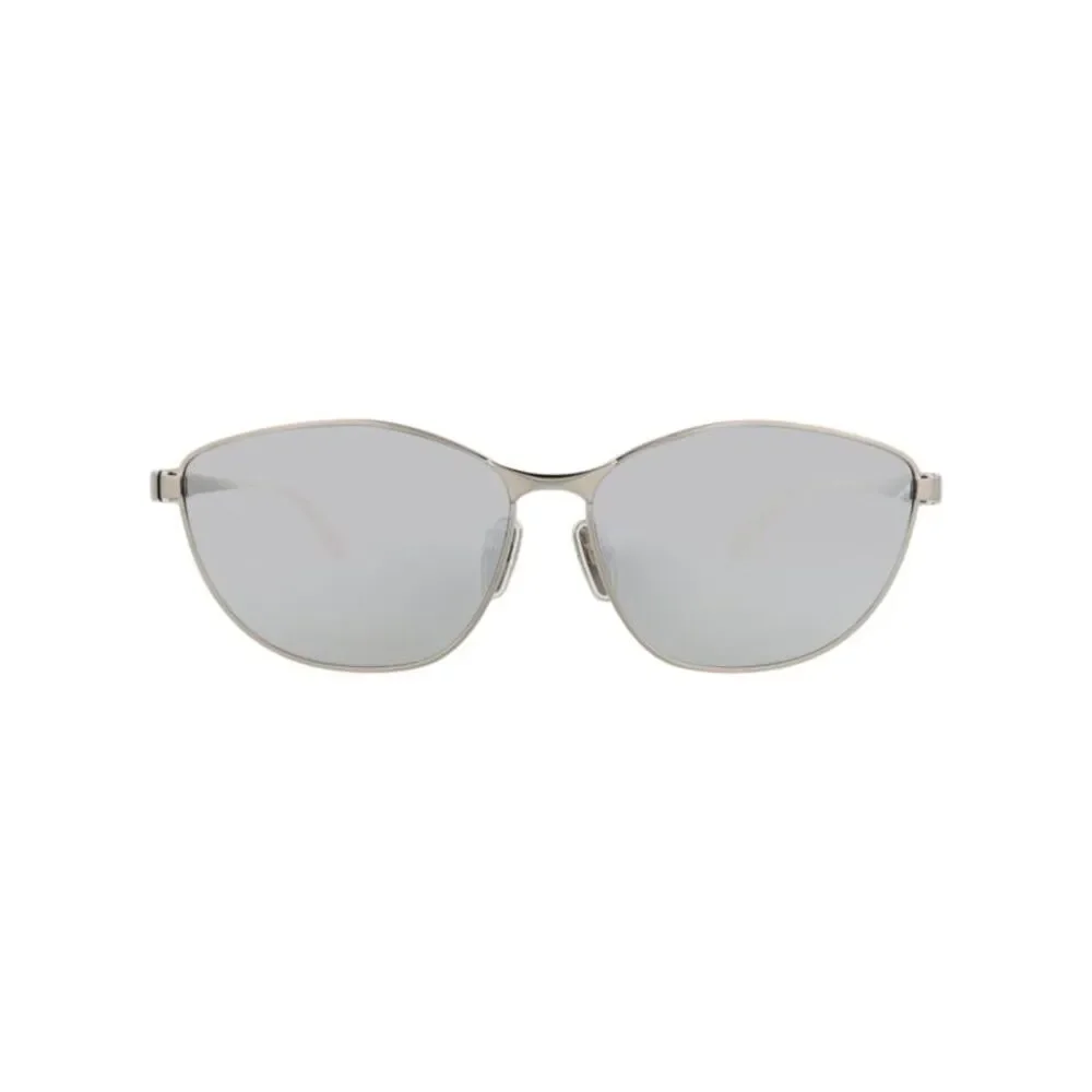 Balenciaga Cat Eye-Frame Metal Sunglasses Silver Womens